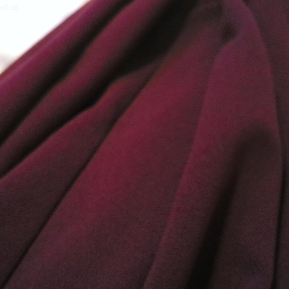 Open Draped Front Burgundy Blazer SZ M by Nina Leonard - Picture 6 of 9